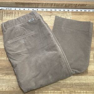 Lacoste Straight Leg Corduroy Chino Pants Mens 34x31 (44) Gray Cotton Poly Blend